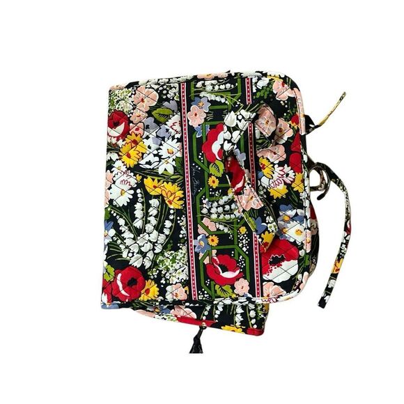 Vera Bradley quilted hanging travel cosmetic organizer bag poppy fields - Picture 1 of 8